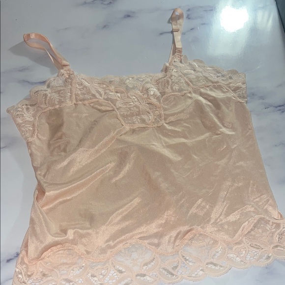 Vintage Lace Trim Satin Camisole Small - Picture 1 of 5